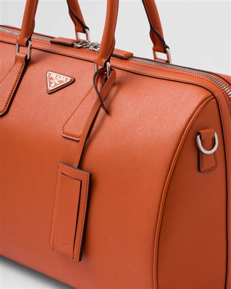 prada crocodile saffiano|Papaya Saffiano Leather Travel Bag .